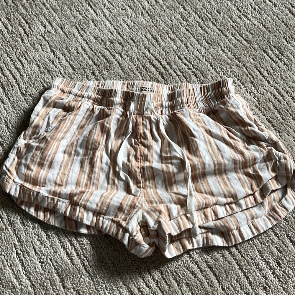 Stripped beach shorts.